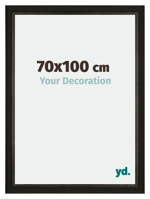 Fotolijst 70x100cm Zwart Goud Geveegd Hout Sheffield, Huis en Inrichting, Woonaccessoires | Lijsten, Nieuw, Verzenden