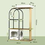 TRUUSK Krabpaal 1185 cm - Met Grot en Bed - Inclusief Krabma, Dieren en Toebehoren, Konijnen