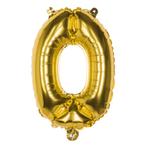 Gouden Cijfer Ballon 0 Jaar 36cm, Verzenden, Nieuw