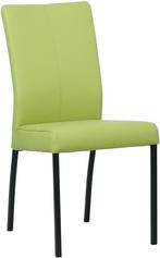 Felgroene leren moderne eetkamerstoel - poot vierkant zwart, Huis en Inrichting, Stoelen, Overige kleuren, Nieuw, Leer, Ophalen of Verzenden
