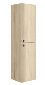 Badkamerkast Saros 35 x 32  x 140 cm - Licht Eiken, Verzenden, Nieuw, (Half)hoge kast