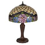 Tiffany tafellamp – Ø 39.5 × H 57 cm – Rozenmotief, Verzenden, Nieuw