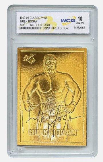 1996/97 WWF - Hulk Hogan Gold Card - Signature Edition - WCG, Verzamelen, Stickers