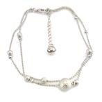 Fako Bijoux® - Enkelbandje - Balletjes Glitter, Verzenden, Nieuw