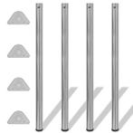 Geborsteld Nikkel Tafelpoten 110cm - Set 4 - OP=OP - 40%..., Tafelpoot, Minder dan 50 cm, 100 tot 150 cm, Nieuw