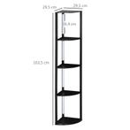 TRUUSK LED Vloerlamp met Hoekplank - Dimbaar - 4 Planken - W, Huis en Inrichting, Verzenden, Nieuw