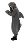 Onesie haai peuter pakje grijs kostuum vis 86-92 haaienpak r