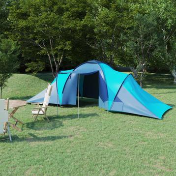 vidaXL Tent 6-persoons blauw en lichtblauw beschikbaar voor biedingen