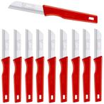 Solingen Schilmesje - RVS Glad - 16 cm - Rood - 10 Stuks, Ophalen of Verzenden, Nieuw