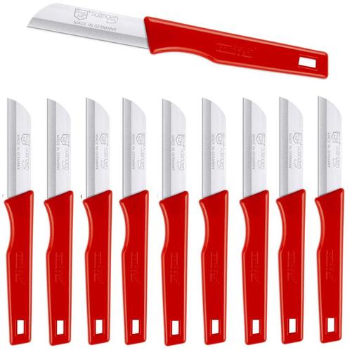 Solingen Schilmesje - RVS Glad - 16 cm - Rood - 10 Stuks, Huis en Inrichting, Keuken | Bestek, Nieuw, Ophalen of Verzenden