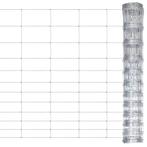 vidaXL Hek 50 m 150 cm gegalvaniseerd staal zilverkleurig, Verzenden, Nieuw, IJzer, Minder dan 1 meter