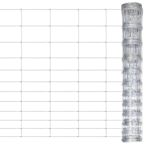 vidaXL Hek 50 m 150 cm gegalvaniseerd staal zilverkleurig, Tuin en Terras, Schuttingen, Nieuw, IJzer, Minder dan 1 meter, Verzenden