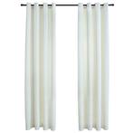 Creme Fluweel Gordijnen 140x225cm | Retourdeal | 64% Kort..., Huis en Inrichting, Ophalen of Verzenden, Nieuw, 100 tot 150 cm