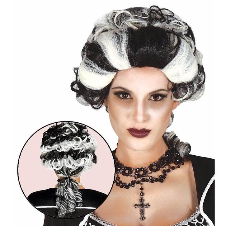 Markiezin vampierenpruik voor dames - Damespruiken, Hobby en Vrije tijd, Feestartikelen, Ophalen of Verzenden