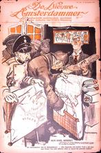 Spotprent over Duitse officieren die rollen stof bekijken, Antiek en Kunst, Verzenden