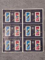 Burundi - 1965 - Zeldzaam onversneden vel van 6 blokken n°, Postzegels en Munten, Postzegels | Europa | België, Gestempeld