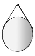 Sapho Orbiter ronde spiegel met band 60 zwart, Huis en Inrichting, Woonaccessoires | Spiegels, Nieuw, Ophalen of Verzenden