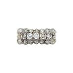 Witgouden vintage ring met diamant 14 krt, Ophalen of Verzenden, Nieuw