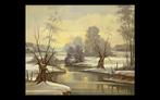 Bernard Houzet (1920-2016) - Hiver au bord de leau,