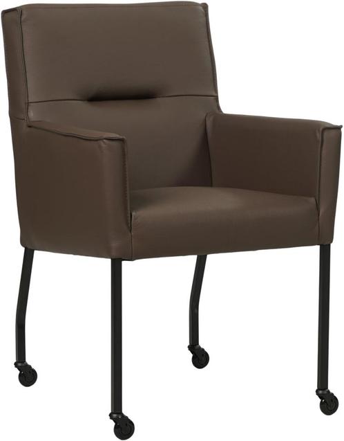 Bruine leren moderne eetkamerstoel - Toledo Leer Espresso (b, Huis en Inrichting, Stoelen, Eén, Overige kleuren, Nieuw, Leer, Ophalen of Verzenden