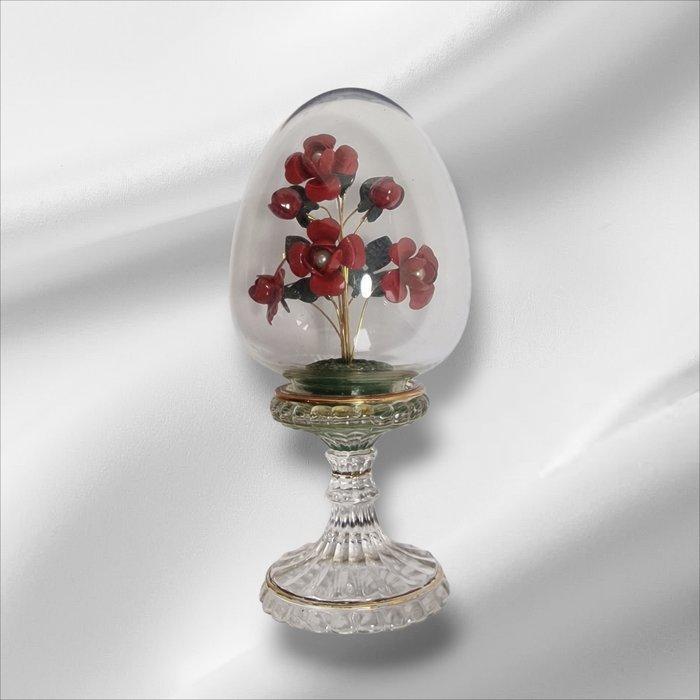 Fabergé ei - Rode rozen met parelhart - Kristal, Antiek en Kunst, Curiosa en Brocante