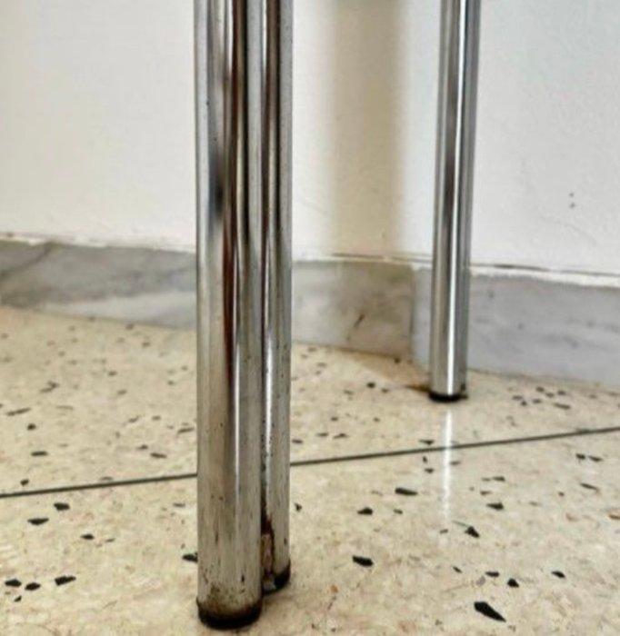 Wandtafel - Glas - Console en gerookt glas en chroommetaal, Antiek en Kunst, Kunst | Designobjecten