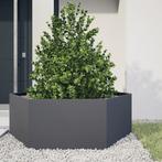 vidaXL Plantenbak zeshoek 138x120x45 cm staal, Verzenden, Nieuw, Metaal