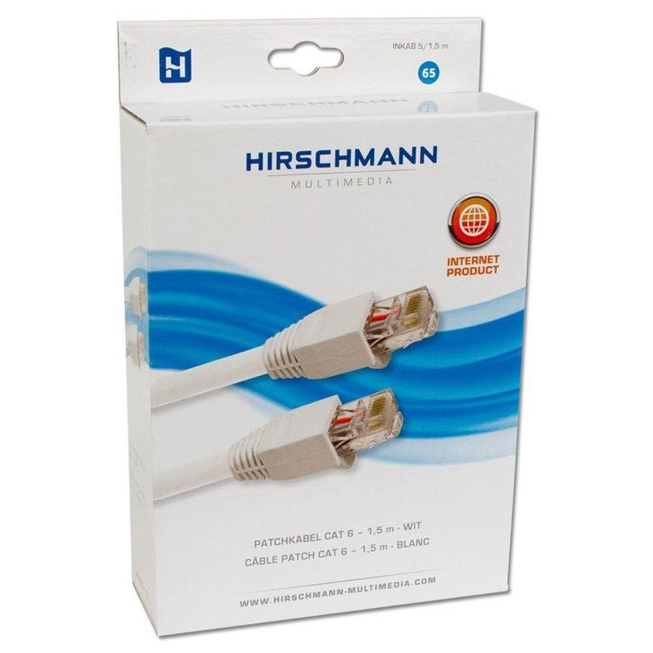 Hirschmann INKAB 5 patchkabel CAT 6 kleur wit, Doe-het-zelf en Verbouw, Elektra en Kabels, Kabel of Snoer, Nieuw, Ophalen of Verzenden