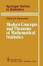 Modern Concepts and Theorems of Mathematical Statistics.by, Edward B. Manoukian, Zo goed als nieuw, Verzenden