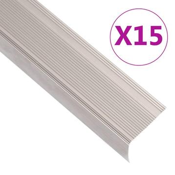 vidaXL Trapneuzen L-vormig 15 st 134 cm aluminium beschikbaar voor biedingen