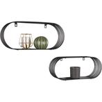 Wandrek - Muurplanken - Trion Yoelle - 2-delig - Zwart -, Huis en Inrichting, Ophalen of Verzenden, Nieuw