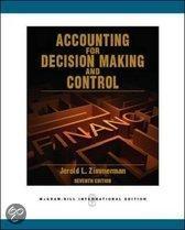 Accounting for Decision Making and Control 9780071289641, Boeken, Wetenschap, Zo goed als nieuw, Verzenden