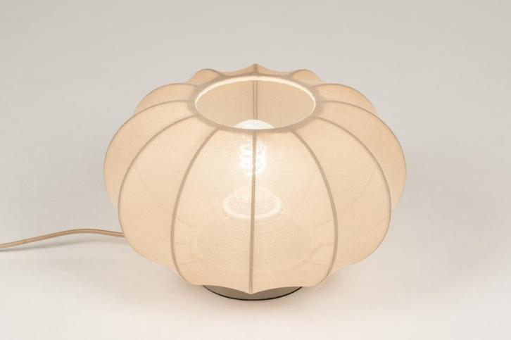 Rietveld Tafellampen - Taupe - Stof, Metaal, Huis en Inrichting, Lampen | Tafellampen, Verzenden