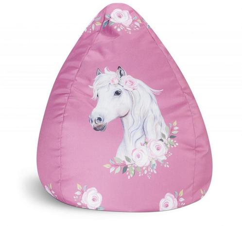 Kinder Zitzak BeanBag Horse - Rose, Huis en Inrichting, Zitzakken, Verzenden