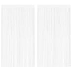 vidaXL Draadgordijnen 2 st 140x250 cm wit, Huis en Inrichting, Stoffering | Gordijnen en Lamellen, Verzenden, Nieuw, Wit