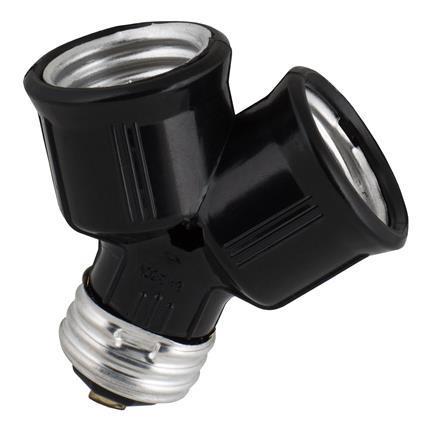 Bailey Lamphouder / Adapter E27 naar 2 x E27 zwart, Huis en Inrichting, Lampen | Overige, Nieuw, Ophalen of Verzenden