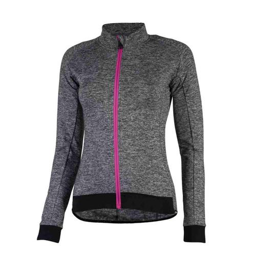 Dames fietsshirt Benice 2.0 met lange mouwen Grijs/roze, Fietsen en Brommers, Fietsaccessoires | Fietskleding, Dames, Nieuw, Verzenden