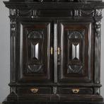 Monumentaal rariteitenkabinet of drankenkastje ca 1875 Holla, Antiek en Kunst, Antiek | Meubels | Kasten, Ophalen of Verzenden