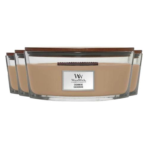 4x WoodWick Geurkaars Ellipse Cashmere 454 gr, Sieraden, Tassen en Uiterlijk, Uiterlijk | Cosmetica en Make-up, Nieuw, Verzenden