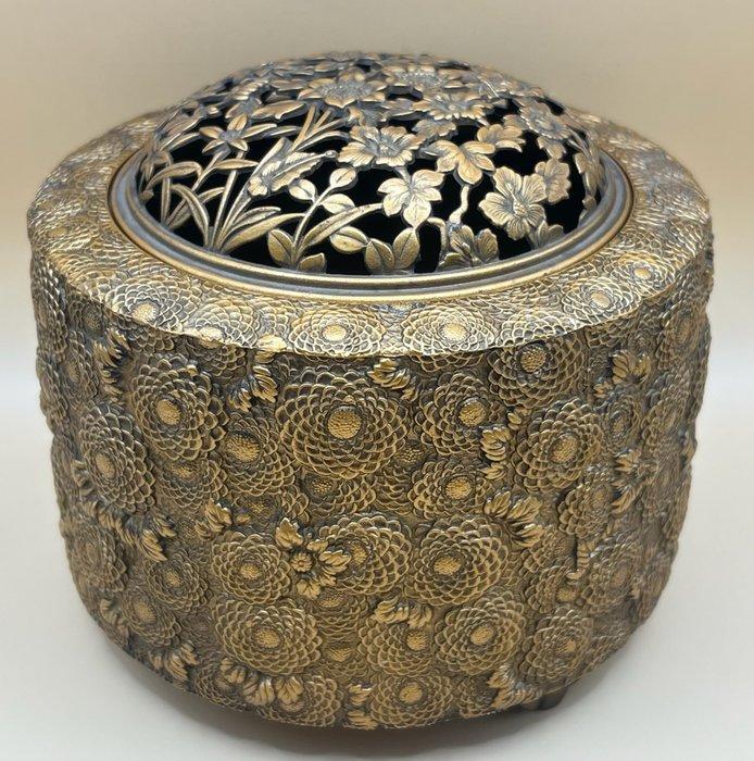 Wierookbrander, ondertekend door Sano Kosai  - Koper,, Antiek en Kunst, Antiek | Overige Antiek