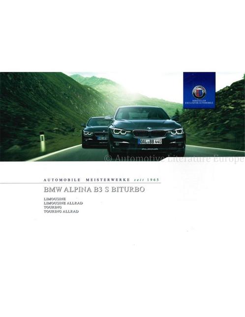 2017 BMW ALPINA B3 S BITURBO BROCHURE DUITS, Boeken, Auto's | Folders en Tijdschriften