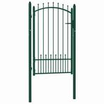 vidaXL Poort met speerpunten 100x150 cm staal groen, Tuin en Terras, Verzenden, Nieuw