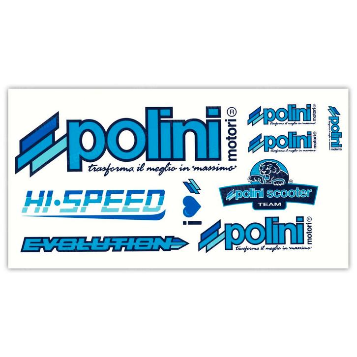 Polini Scooter Team 9-delig Stickerset, Fietsen en Brommers, Brommeronderdelen | Algemeen, Nieuw, Ophalen of Verzenden