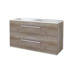 Badmeubelset BWS Salt 120x46cm Met Grepen 2 Lades Met, Doe-het-zelf en Verbouw, Ophalen of Verzenden, Nieuw, Chroom, Bad