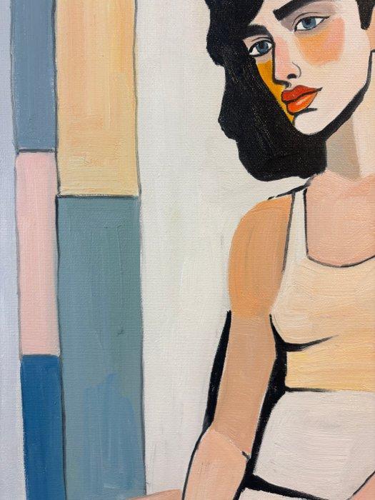Enzo (XX) - Fragment salon, Antiek en Kunst, Kunst | Schilderijen | Modern