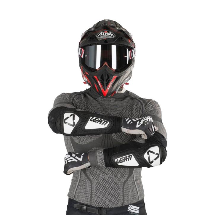 Elleboogbeschermers Leatt Contour Wit-Zwart, Motoren, Accessoires | Overige, Nieuw, Verzenden