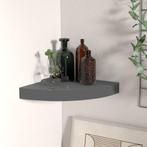 vidaXL Hoekschap zwevend 25x25x3,8 cm MDF hoogglans grijs, Huis en Inrichting, Woonaccessoires | Wandplanken en Boekenplanken