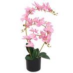 vidaXL Kunstplant orchidee met pot 65 cm roze, Nieuw, Verzenden
