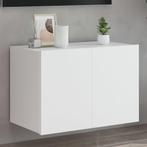 vidaXL Tv-wandmeubel met LED-verlichting 60x35x41 cm wit, Verzenden, Nieuw, Overige houtsoorten