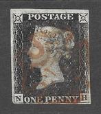 Groot-Brittannië 1840 - 1 Penny nero, letters N-H (tav. 4), Gestempeld